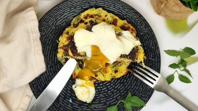 Pancakes aux courgettes et mozzarella