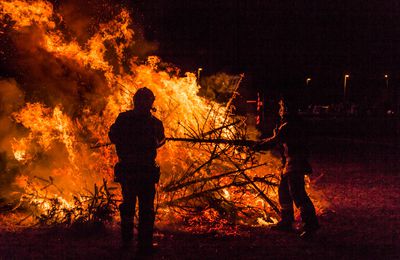 Crémation des sapins de Noël