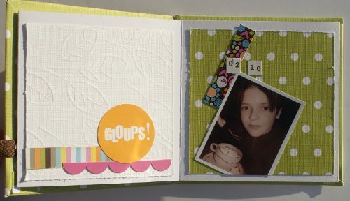 mini album antonin sur cardstock blanc, papiers Bazzil texturé feuilles, uni chocolat et Kesi'art
photos sépia