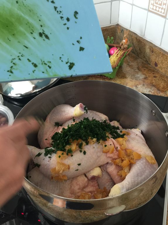 Préparation du poulet au citron