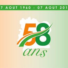 La Côte d'Ivoire fête ses 58 ans....