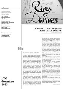 Journal n°52 de Rives et Dérives / décembre 2013