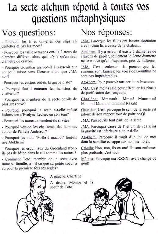 <P>Retrouvez en ligne le premier et unique numéro <STRONG><EM>d'Atchoum Mag. </EM></STRONG>Edité en avril 1996, ce journal était "vendu" au prix de 5 Fr.</P>
<P>Découvrez à travers ces articles&nbsp;toute la subtilité de la rédaction de l'époque. Bonne lecture !</P>