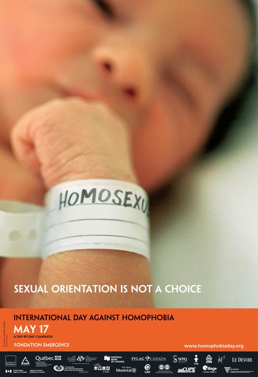 Un recueil des quelques affiches que j'ai trouvées contre l'homophobie.

Aucune de ces images ne m'appartient: je ne fais que circuler, pour mieux prévenir l'homophobie.