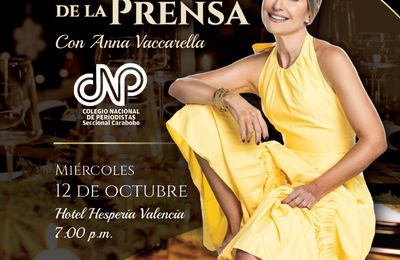 Cena de la Prensa con Anna Vaccarella en el Hotel Hesperia WTC Valencia el próximo 12 de octubre (Publicidad)