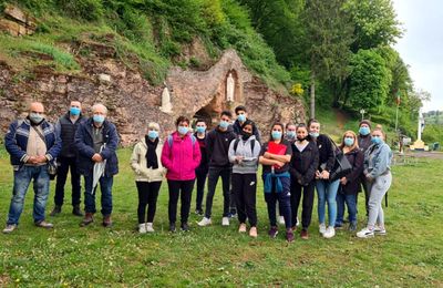 A la grotte d'Algrange avec l'école Maryse Bastié de Hayange.