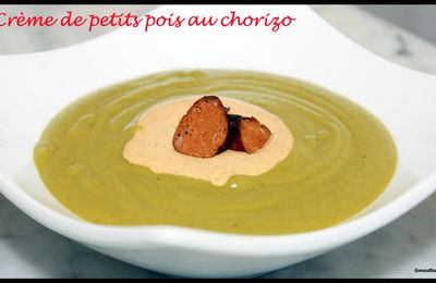 Velouté de petits pois au chorizo