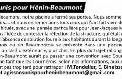 La tribune libre de l'opposition (Hénin-Beaumont c'est vous n°63, février 2020)