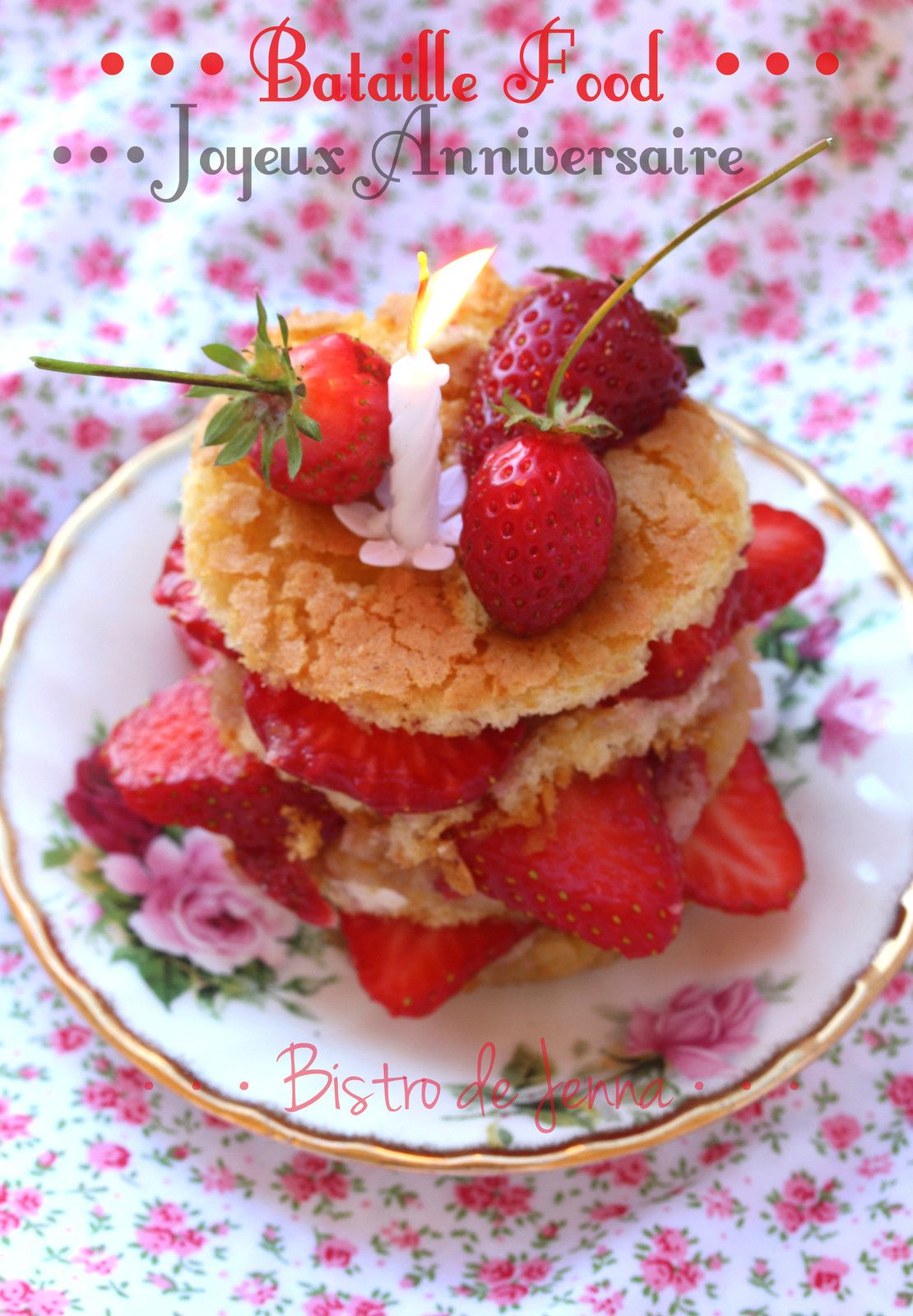 Layer cake aux fraises 