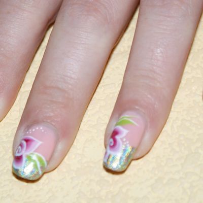 Roses en One Stroke sur french holo