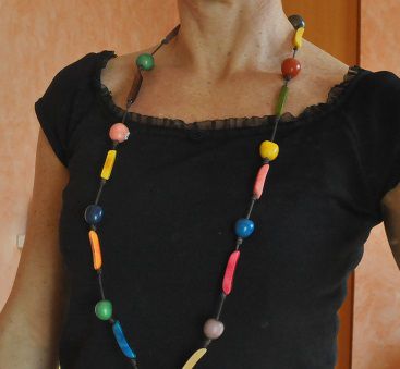 BIJOUX collier en TAGUA - ivoir végétal - bracelets en graines végétales