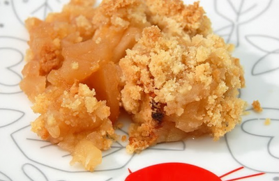 Crumble aux pommes caramélisées