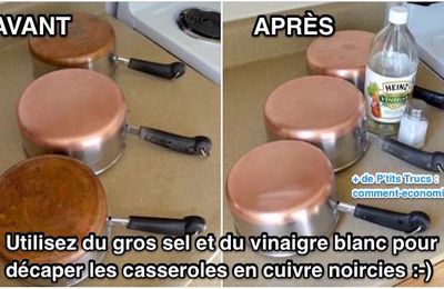 Nettoyer les casseroles en cuivre