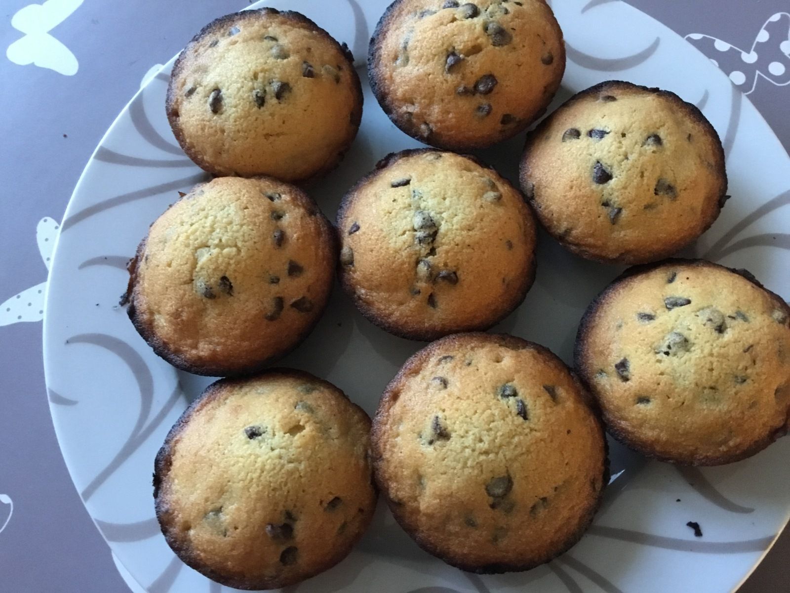 Mini cakes aux pépites de chocolat 