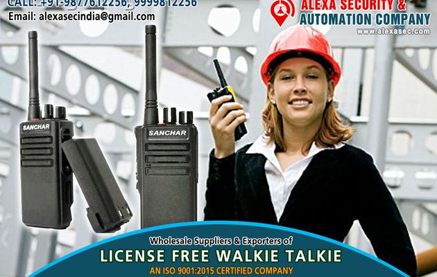 License Free Walkie Talkie for Educational Institutions suppliers dealers exporters distributors in Delhi, NCR, Noida, Punjab India +91-98776-12256 +91-99998-12256 http://www.alexasec.com