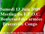 Meeting du Front de Partis de l'Opposition Congolaise Samedi 13 juin 2009