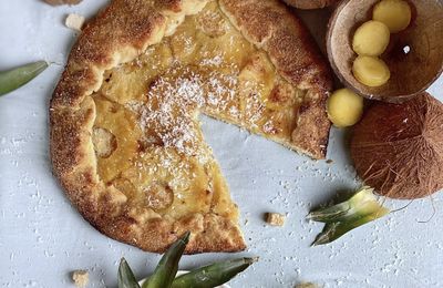 Tarte rustique ananas coco