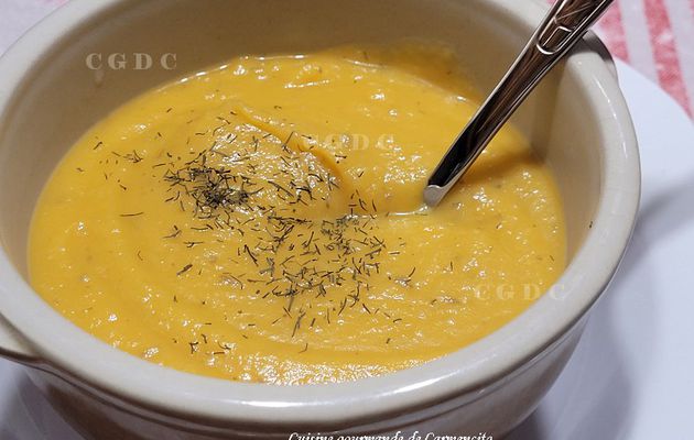 Potage de panais topinambours et patate douce