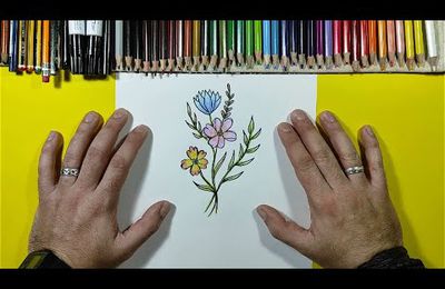 Como dibujar flores 💐 paso a paso 8