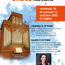 Inauguration de l'Orgue de Médréac - 14 et 15 octobre 2022