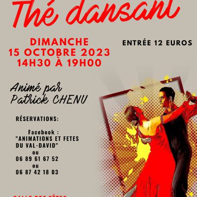 Thé dansant dimanche 15 octobre 2023