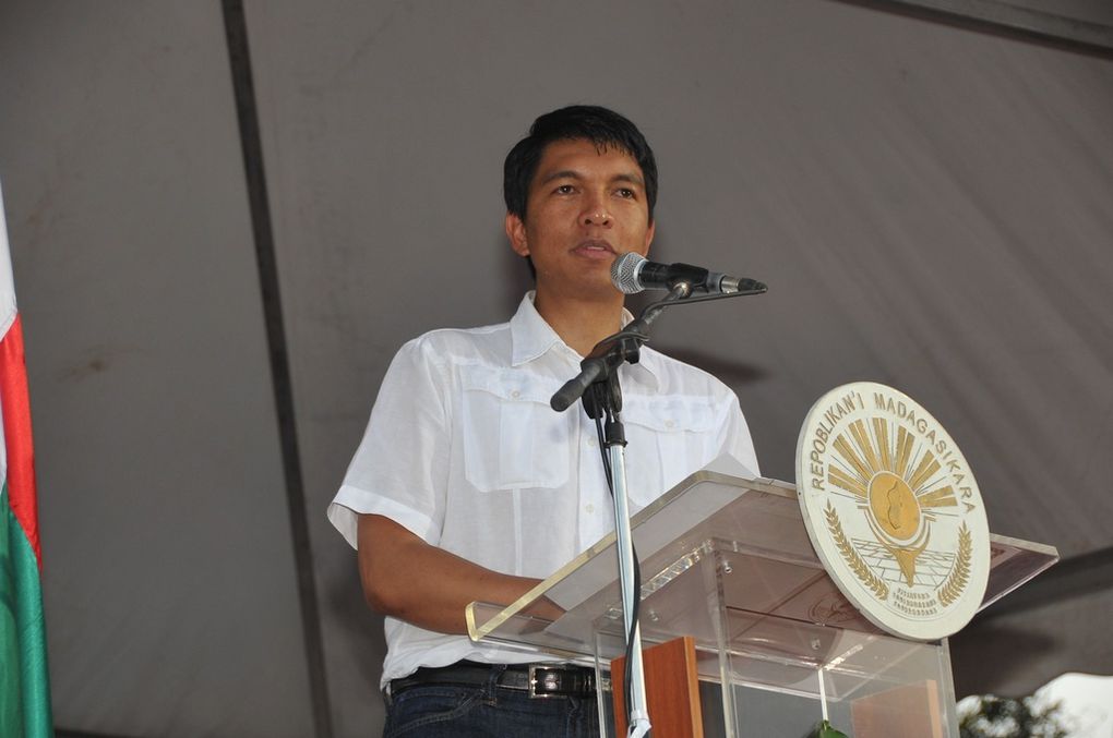01.12.2012, Antsiranana. Le président Andry Rajoelina s'adressant à la population, place du  cinéma Ritz. Seconde partie. Photos: Harilala Randrianarison