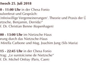 Michel Onfray - Le surstoicisme de Nietzsche (Haute-Engadin, Suisse) - 25.07.2018