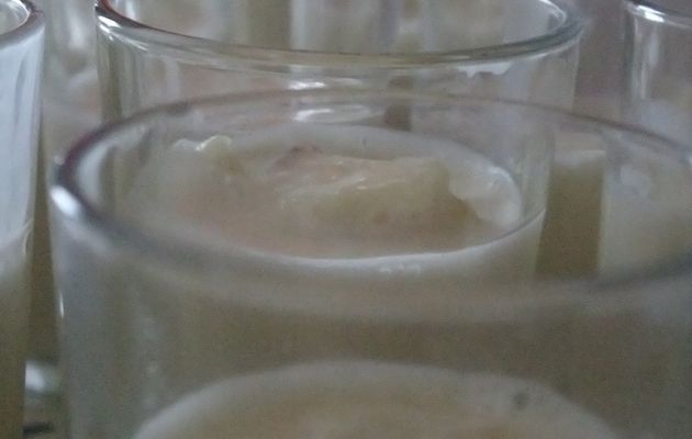 Verrines de panna cotta au coco et à la mangue