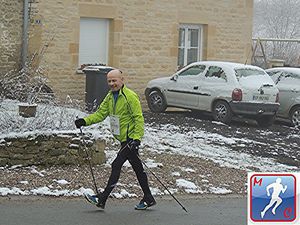 4 marcheurs de L'ASPTT VERDUN à Buzancy trail de 13 km