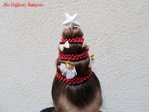 La Coiffure &quot; Sapin de Noël &quot; ou triple chignon ! 