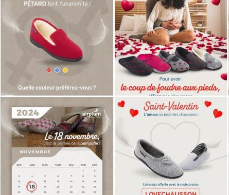Chaussures d’intérieur : des infos sur la page Instagram d’Airplum