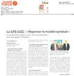 Article "Repenser le model syndical" d'Ouest france
