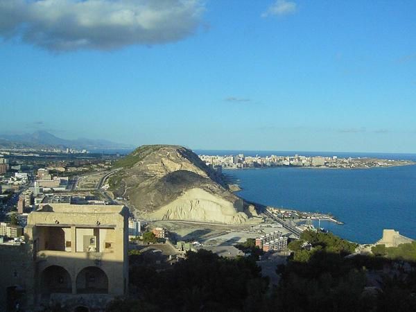 Photos prises en haut du château d'Alicante