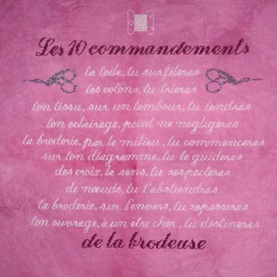 Les 10 commandements de la brodeuse