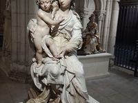 Vierge à l'enfant - Ste Cécile - Vitrail de l'Ascension