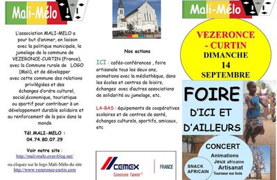 Programme FOIRE D'ICI ET D'AILLEURS 2014 (flyer)