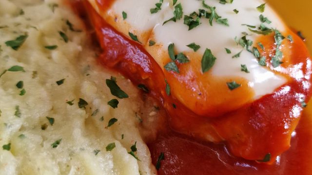 Escalope de poulet et son fromage fondant