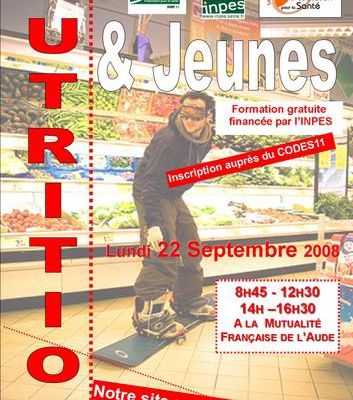 Journée nutrition et jeunes : Lundi 22 septembre 2008