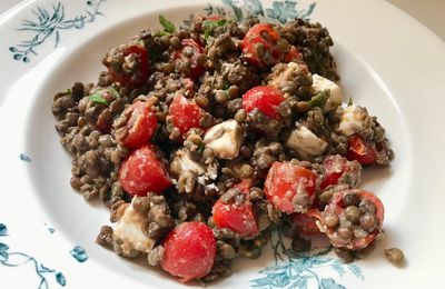 Salade de lentilles-tomate-féta