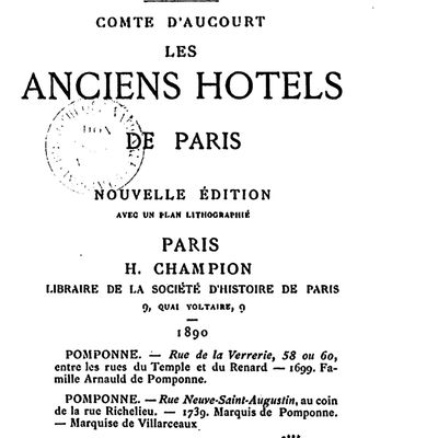 Anciens hotels particuliers de Paris