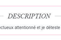 Et encore de faux profils. Photos volées et proses ineptes et basiques ! 