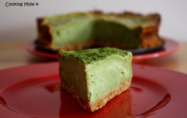 Cheesecake au thé matcha