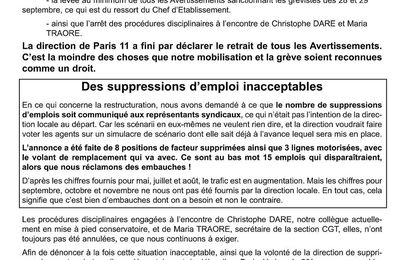 RASSEMBLEMENT DEVANT PARIS 11 MERCREDI 1er DÉCEMBRE
