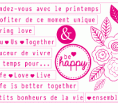 FDSTNM-033 : TAMPON NON MONTE BE HAPPY Fée du scrap