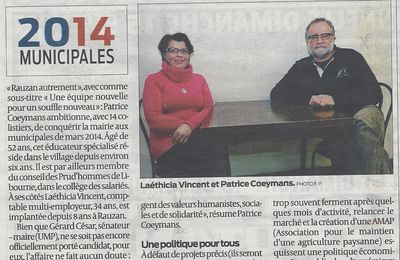 Article du Sud Ouest - samedi 14 décembre 2013