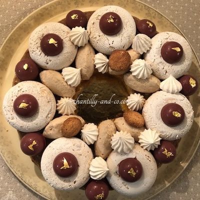 Couronne de Noël marron-cassis