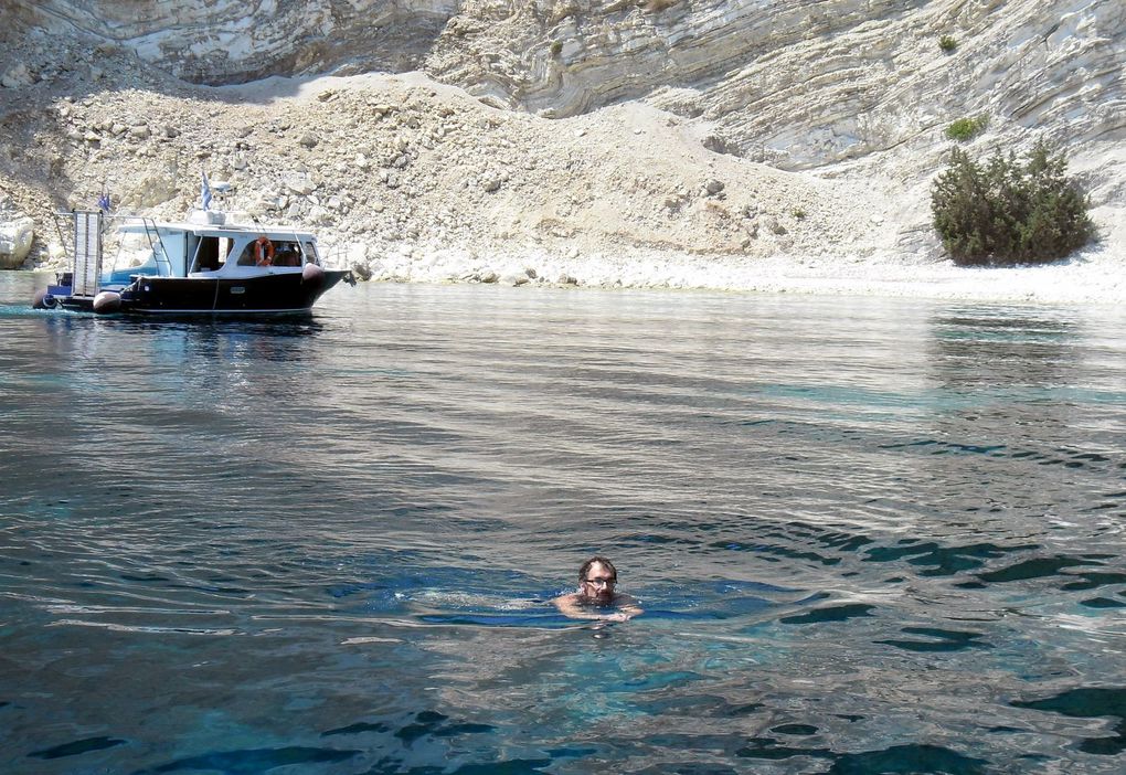 avec Juliette, Renaud, Marie et Jean-Philippe, seconde quinzaine de juillet, Iles ioniennes et golfes de Patras et Corinthe.