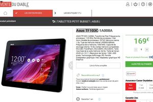Tablette Asus TF103C-1A008A à moins de 200 euros