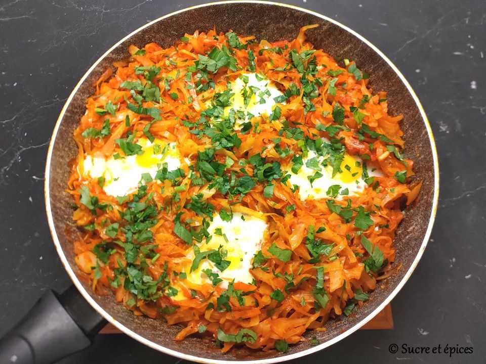 Chakchouka au chou - Recette en vidéo