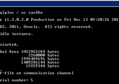 Solution: ORA-03113: end-of-file on communication channel